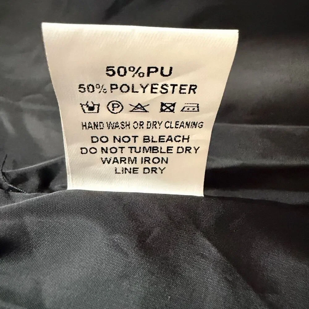 Akira Double Breasted Vegan Leather Blazer Jacket Size Large